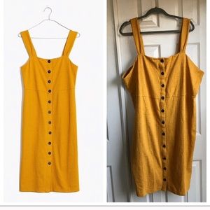 Madewell Dress 3X Texture & Thread yellow NWT